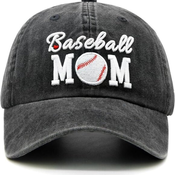 Baseball Mom Hat Cotton Adjustable Embroidered Softball Cap for Women - Picture 2 of 6